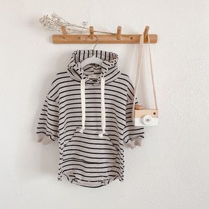 Stripe Hoodie Romper